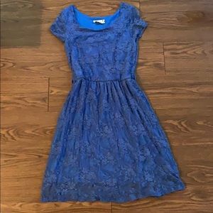 Blue lace dress